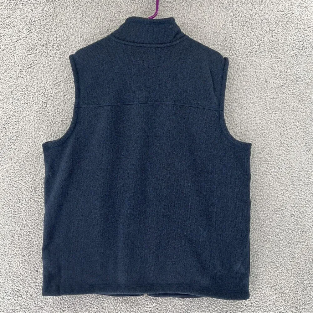 The‎ North Face Vest Men's XL TG Blue Fleece Full Zip Waverly Spring Logo